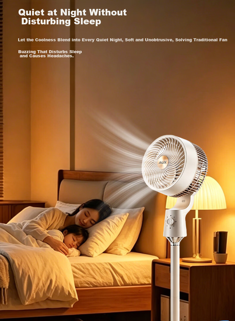 AUX Summer Hot Sale New Floor Fan Air Circulation Fan Retractable Foldable Desktop Office Table Floor 3-in-1 Home Fan Price Guarantee 618 15