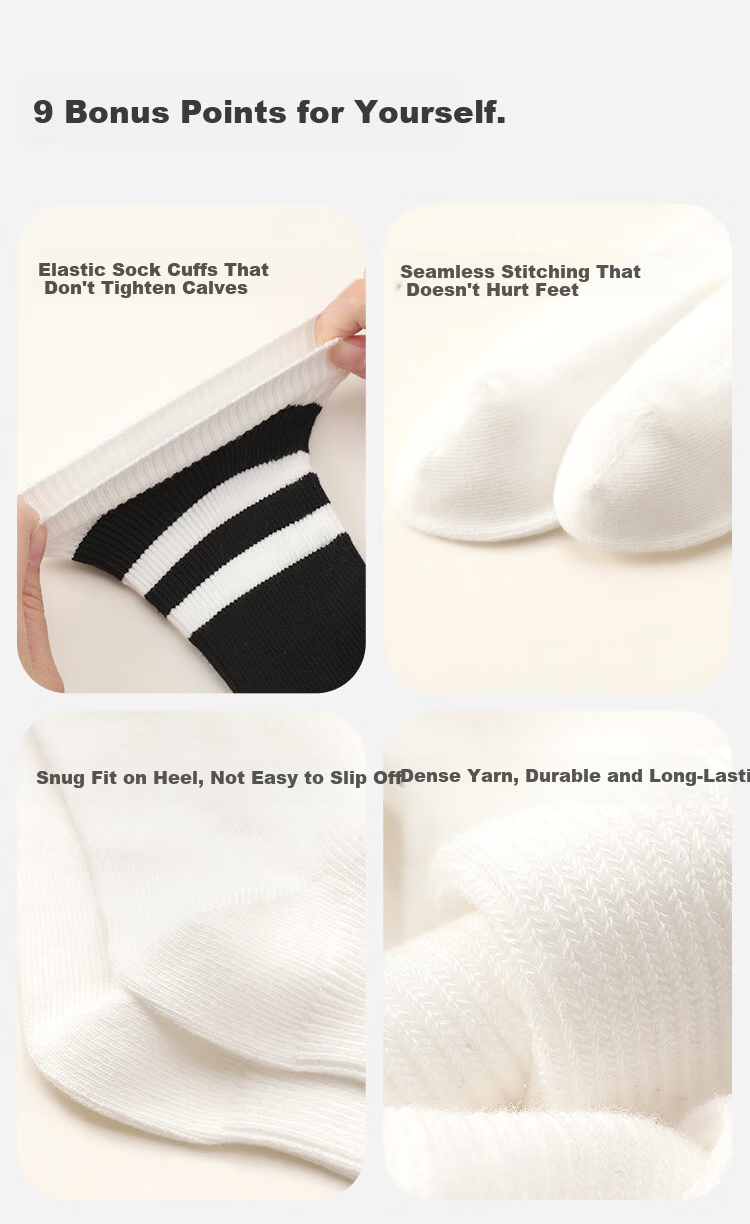 Jiusuiban Children's Long Tube Socks Girls Thin Soft Cotton Feel School Style High Tube Calf Socks Middle School Student Campus Versatile Mid Tube Socks 11