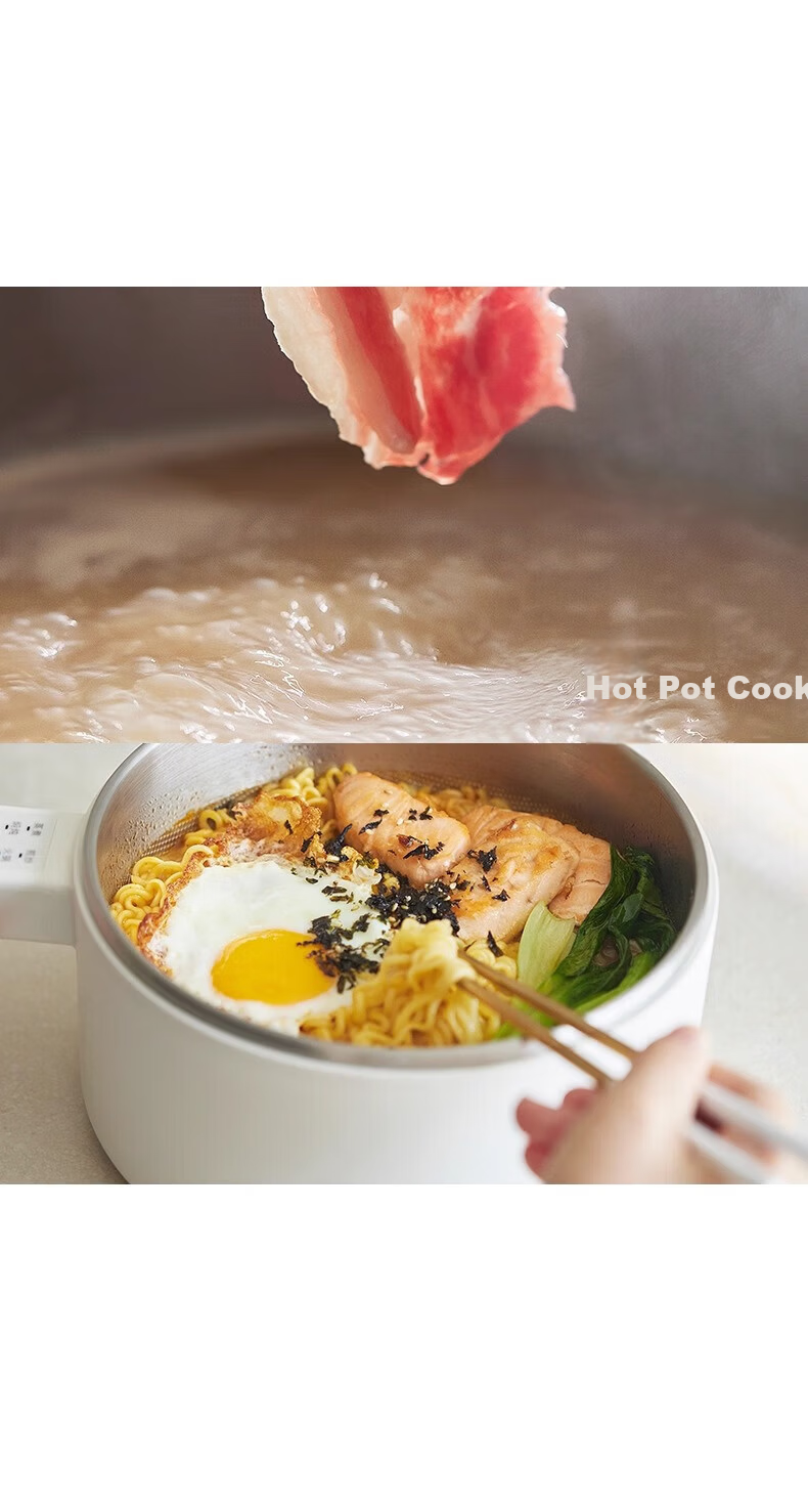 Olayks Instant Price Guarantee 618 Multifunctional Electric Cooking Pot Dormitory Small Electric Pot 2L Steaming and Cooking Integrated Pot 1-2 Person Small Rice Cooker Timer Keep Warm Electric Hot Po 18