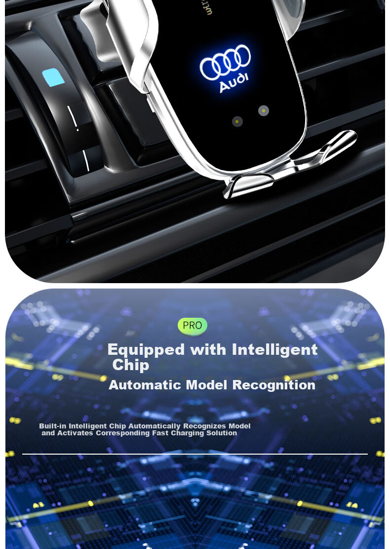 Newsmy Audi A4L/Q5L Car Wireless Charging Phone Holder 7