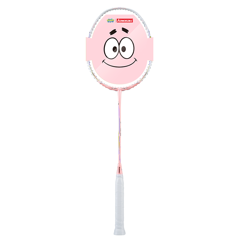 KAWASAKI SpongeBob Limited Edition Full Carbon 4U Training Durable Badminton Racket Pink