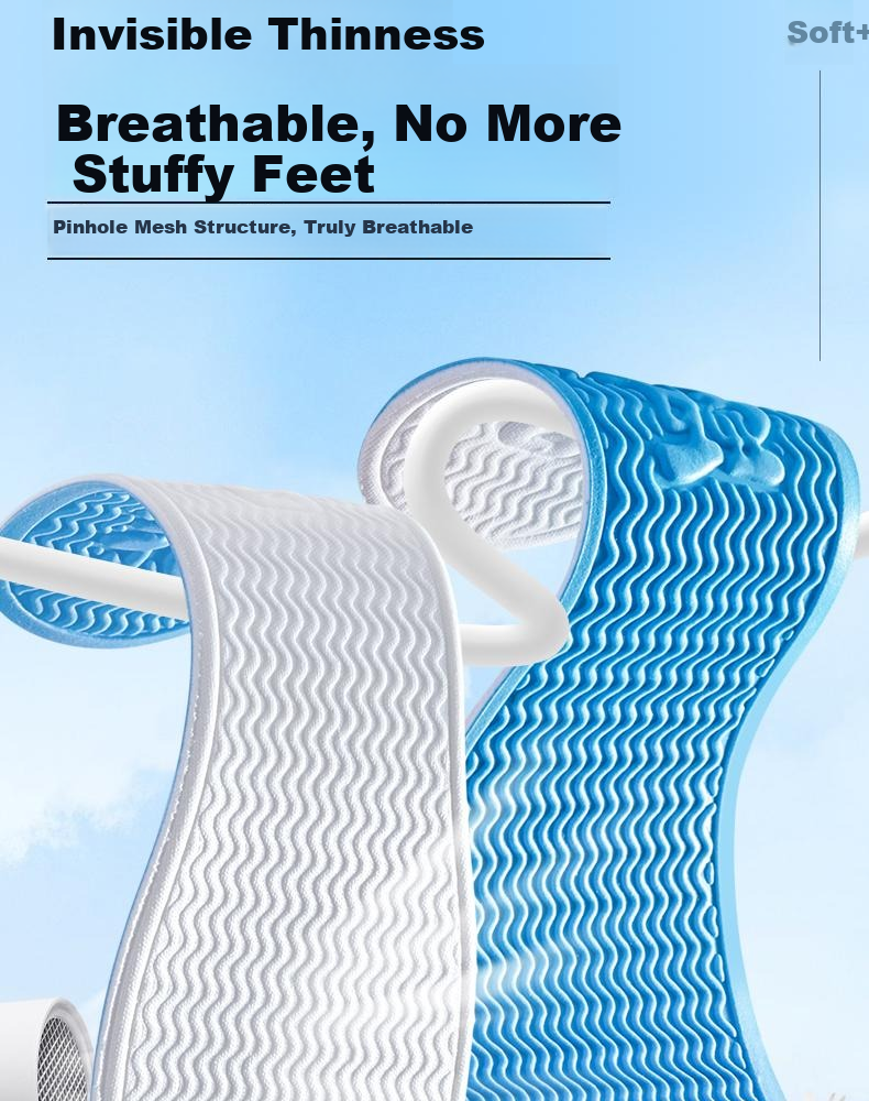 Footprint Tribe Barefoot Magic Insoles Men's Summer Breathable Sweat-Absorbing Odor-Resistant Latex Non-Stick Insoles Size 39-40 [2 Pairs] 11