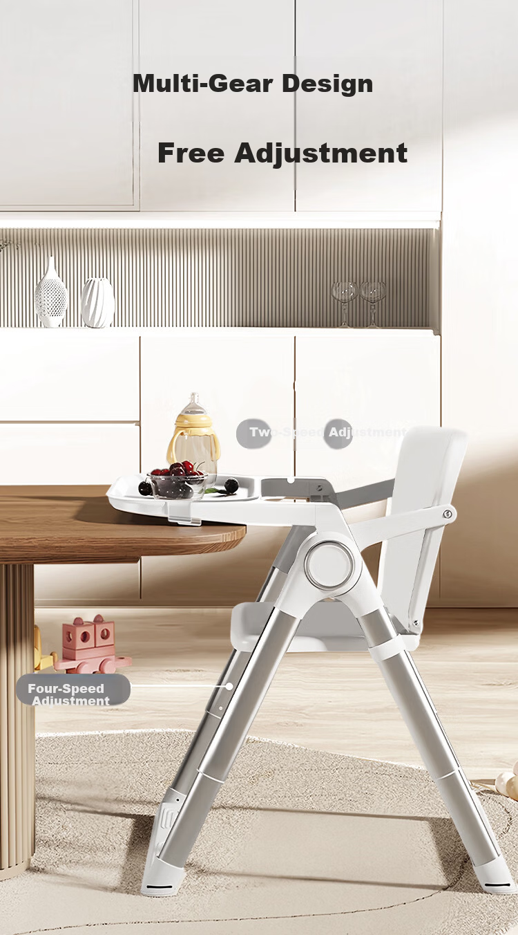 Ipoosi Baby Portable High Chair Children's Dining Chair Multifunctional Foldable Infant Feeding Chair for 0-6 Years Old 6