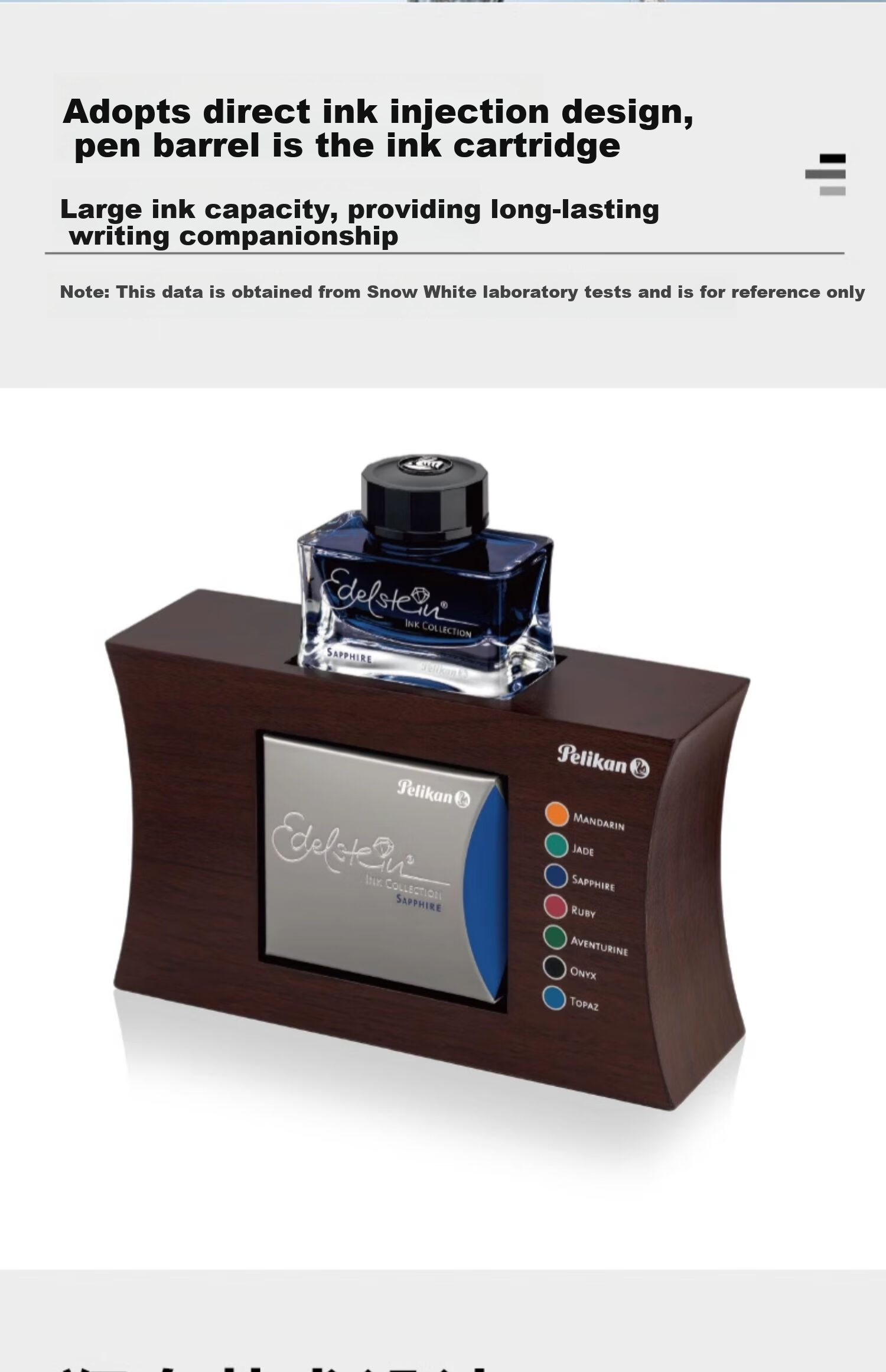 Pelikan Edelstein Ink 50ml Large Bottle Natural Mineral Non-Carbon Fountain Pen Ink Agate Black 11