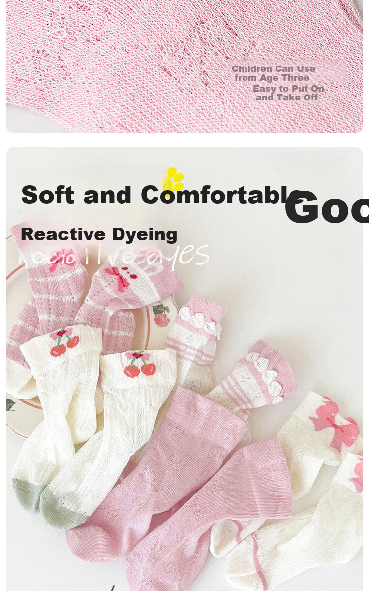 Little Pig Banner Summer Mesh Class A Infant Newborn Non-Binding Chubby Leg Xinjiang Long-Staple Cotton Seamless High Elastic Baby Cotton Socks 7