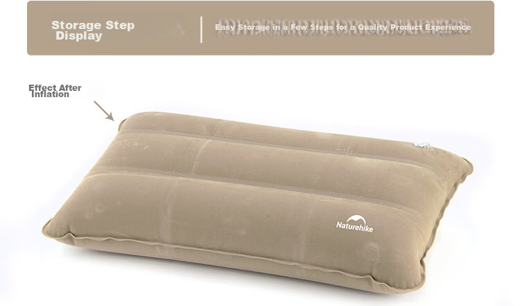 Naturehike Square Inflatable Pillow Light Sand Color 4