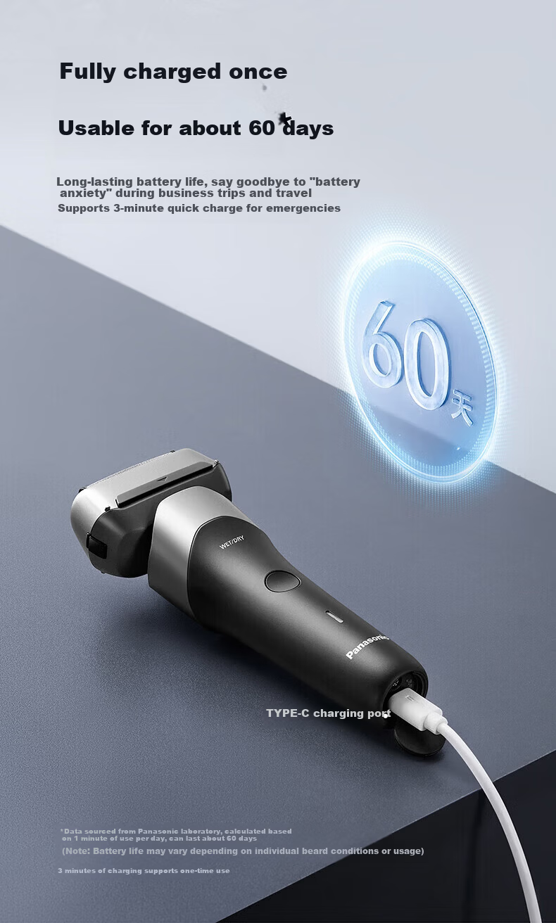 Panasonic New 5 Series Lightning Shaver ES-RM35 Black 9