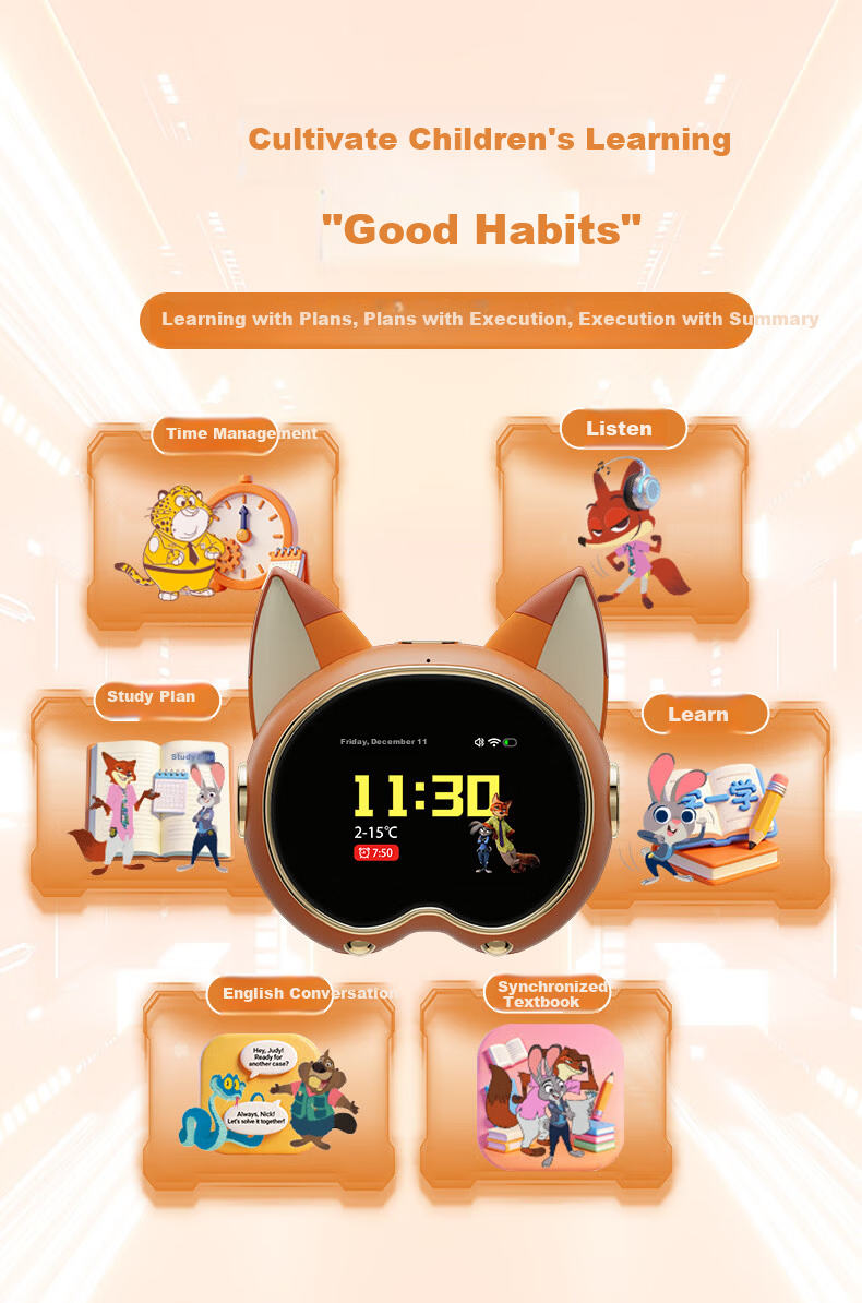 Disney Zootopia AI Time Treasure Robot Smart Alarm Clock Voice Interaction 61 Children's Day Birthday Gift 4