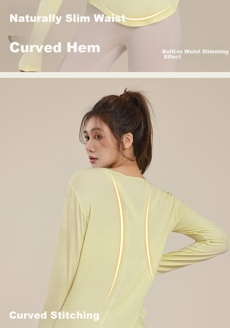 Free Style Yoga Shirt for Women Spring Autumn New Running Fitness Quick-Dry Top Pilates Sports Loose Long Sleeve T-Shirt 7