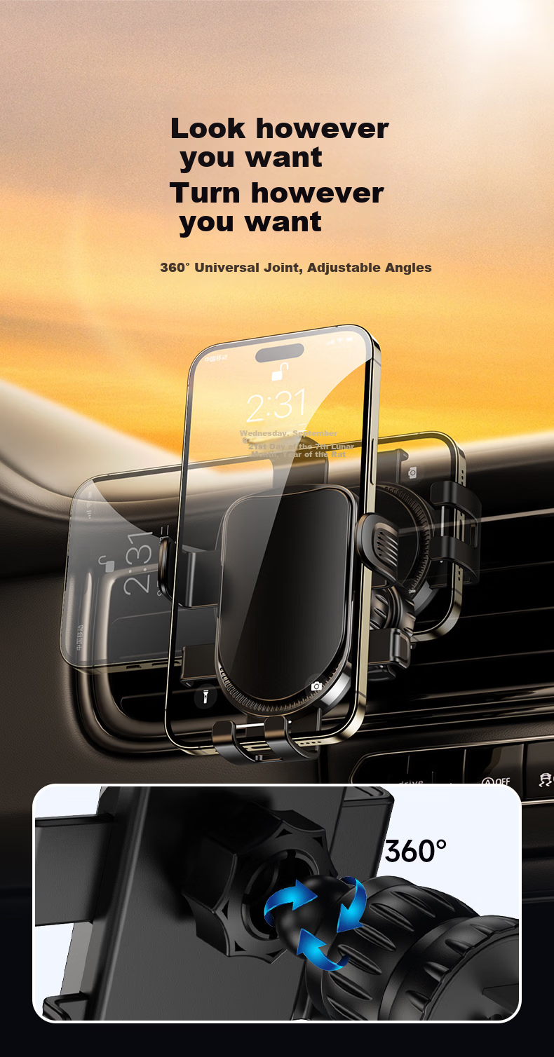 Howtreats Car Phone Holder 2026 New Model Air Vent Mount Navigation Support Bracket for Car Use 7