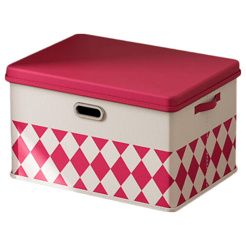 Natural House Large Foldable Clothes Storage Box for Home, Pink - Extra Large