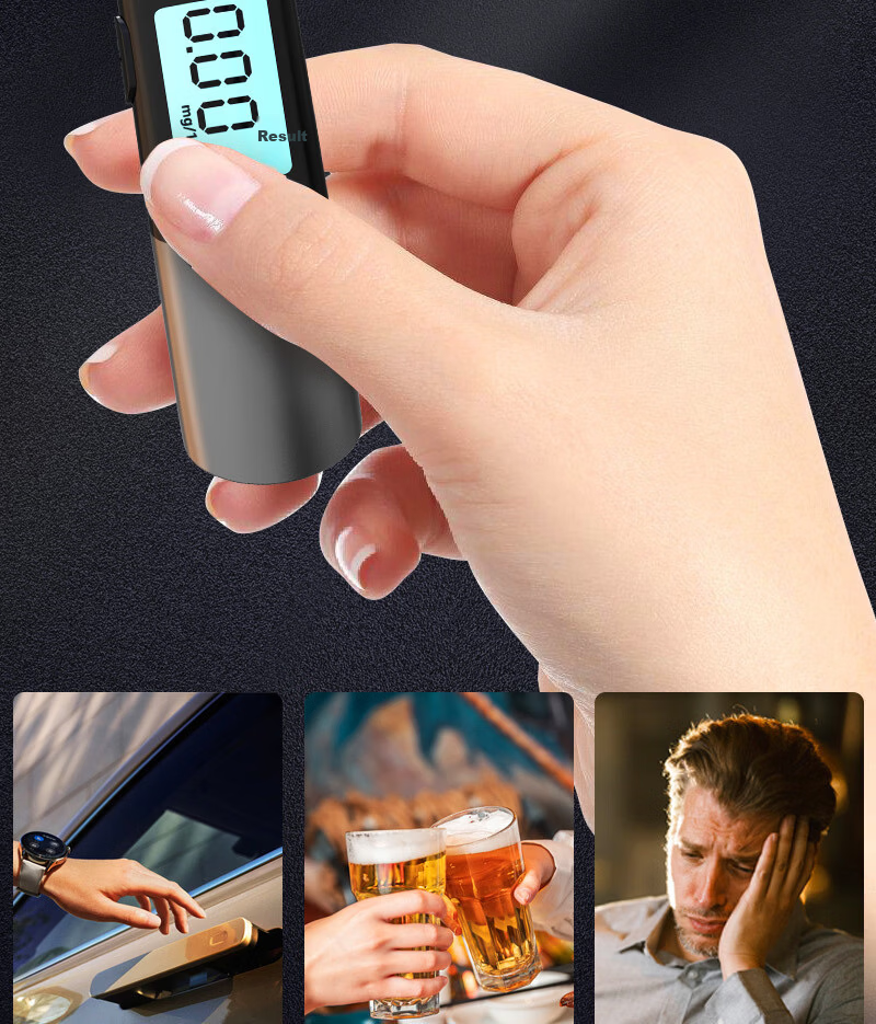 Baiyue Portable Alcohol Tester High-Precision Breathalyzer for Home and Car Use 4