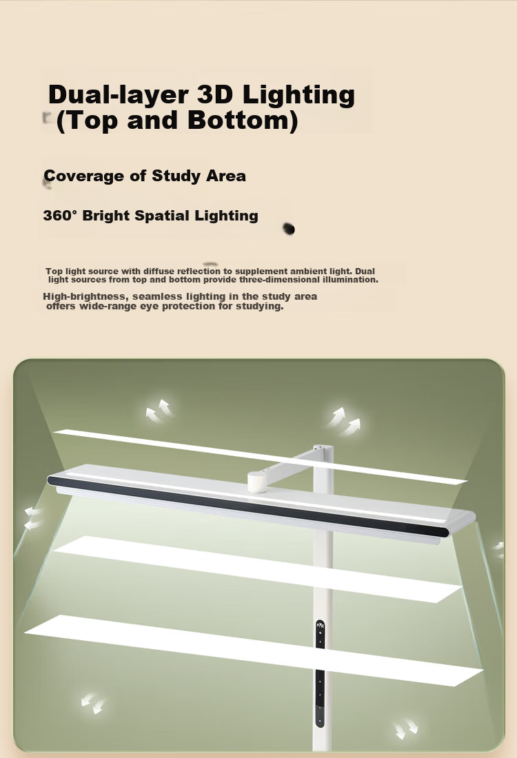 NVC Future Light Eye Protection Desk Lamp with Remote Control Full Spectrum Reading Table Lamp V5 15