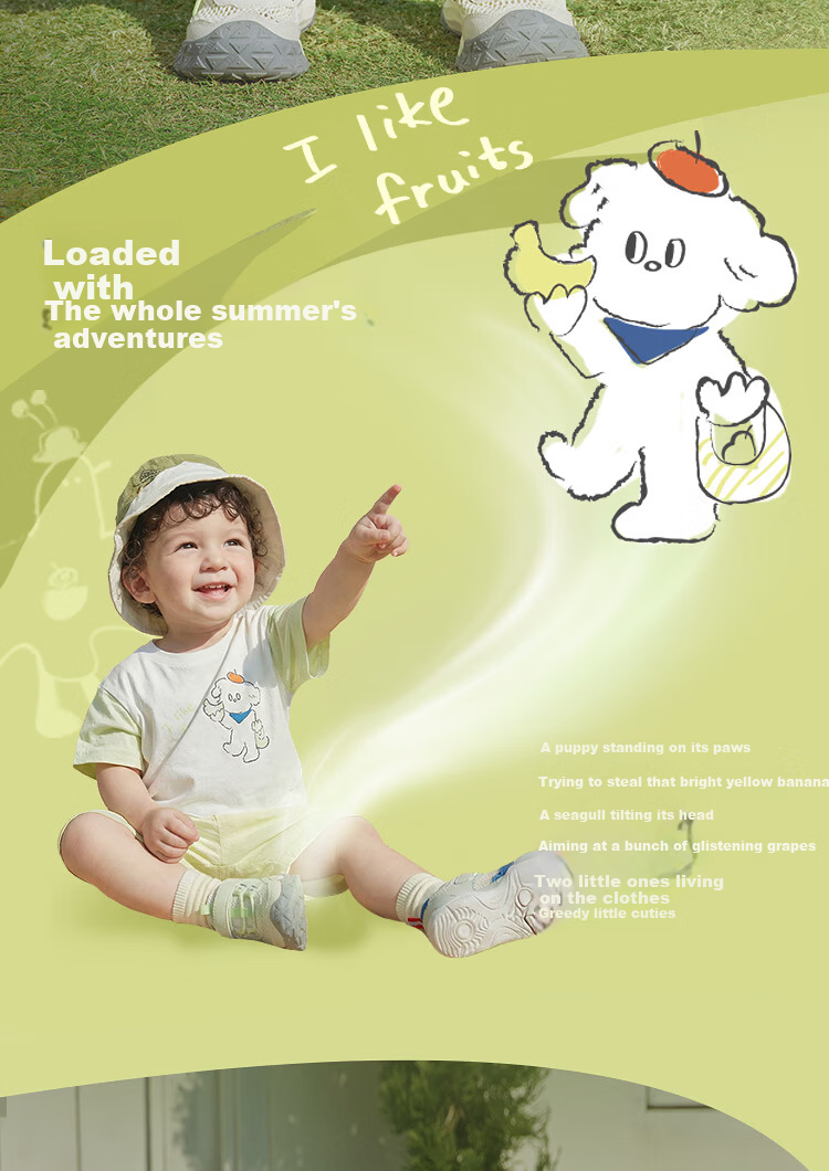 Balabala Baby Short Sleeve Set Infant Summer Outfit 2026 New Boys Girls T-Shirt Pants Cute Fashion 2