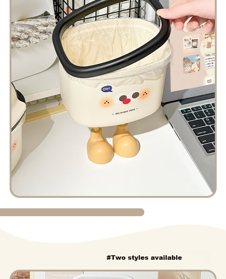 Class 3-2 Realistic Educational Kids Toy Mini Desktop DIY Trash Can Pretend Play Gift for Boys and Girls 6
