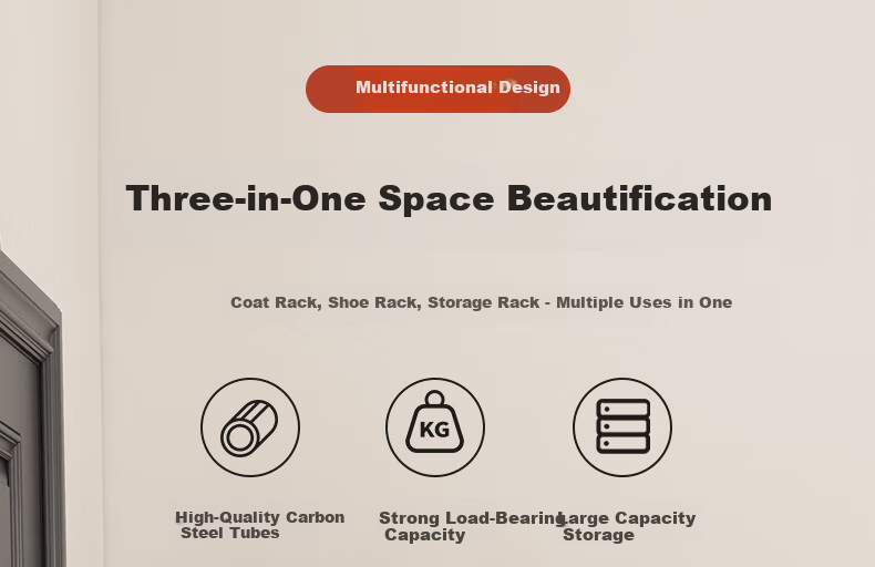 Yimo Multi-Layer Shoe Rack Home Entryway Simple Shoe and Hat Cabinet Dormitory Storage Shelf 5-Tier 80cm Side Cloth 4