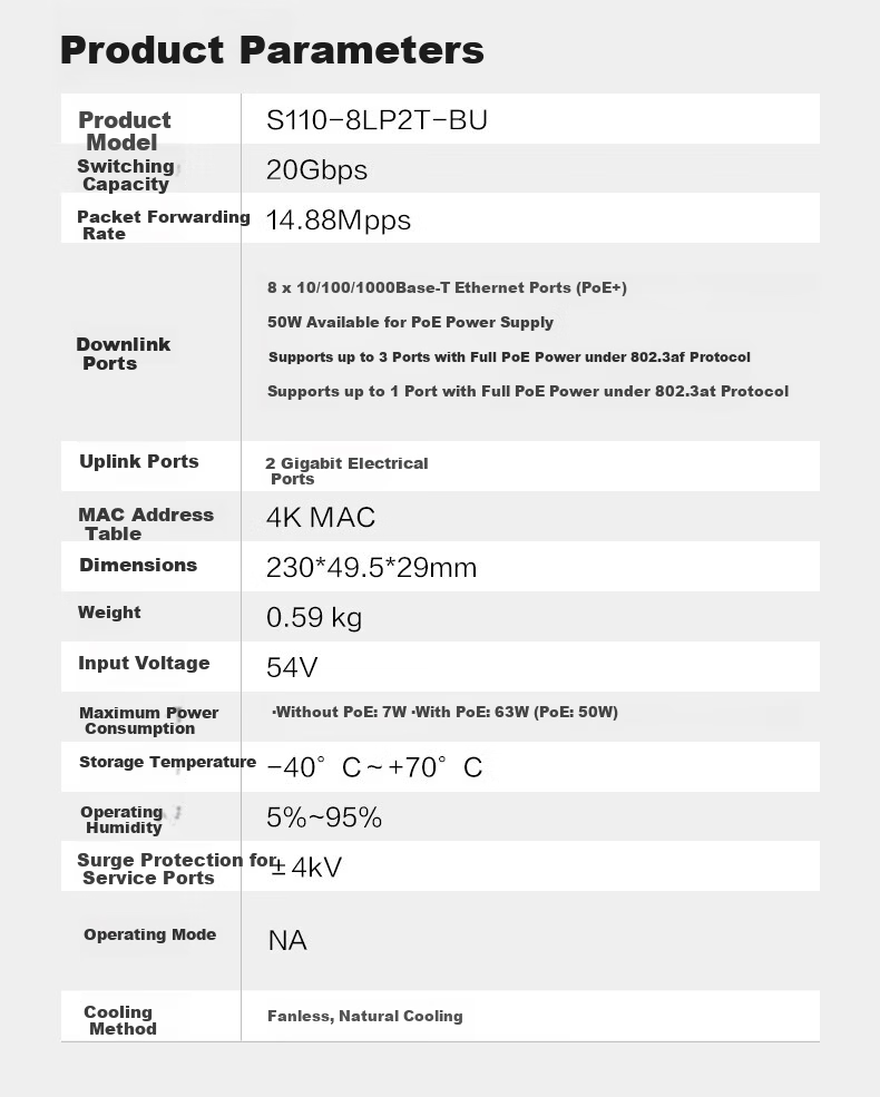 Huawei Kunling Enterprise 8-Port Gigabit Layer 2 Managed PoE Switch S210-8P2J 8 Gigabit PoE Ports + 2 2.5GE SFP Ports Web Managed VLAN Segmentation 6