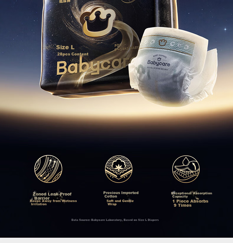 Babycare Extraordinary Master Diapers M32 (6-11kg) Newborn Baby Ultra-thin Breathable Diapers 3
