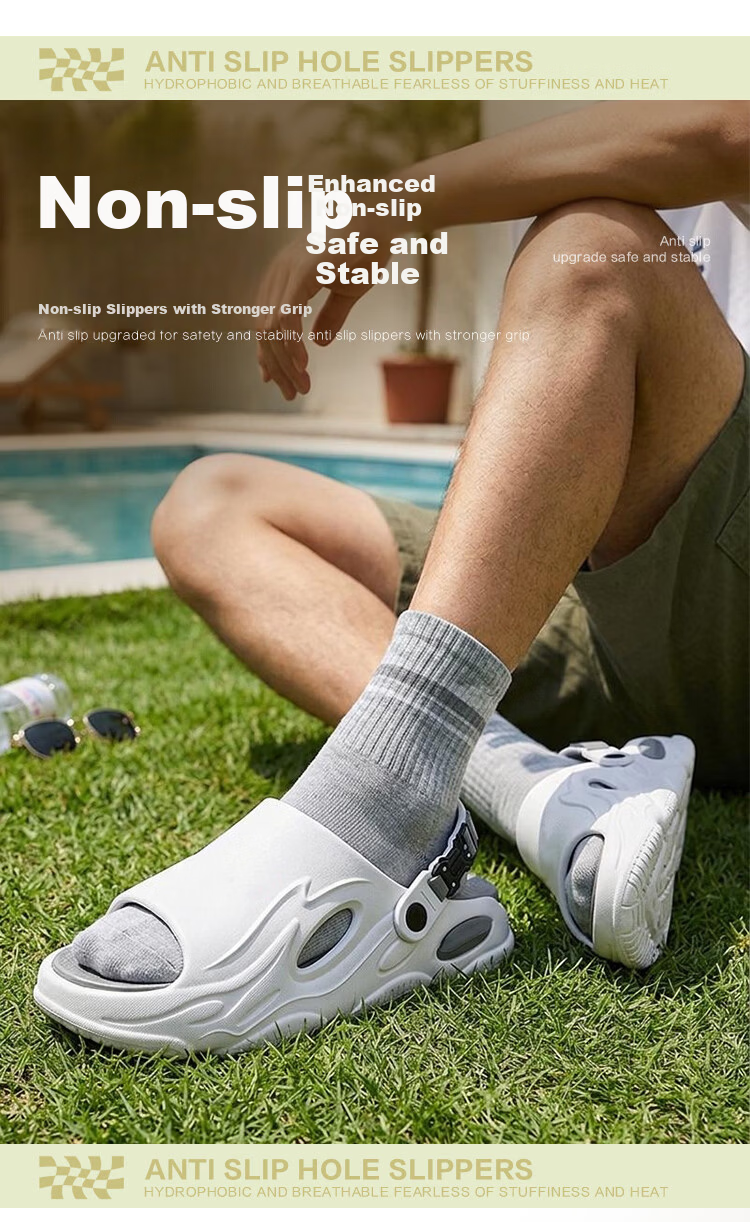 Jingzhenlianggong EVA Odor-Resistant Breathable Sandals Senma Style Mint Green Size 44-45 4