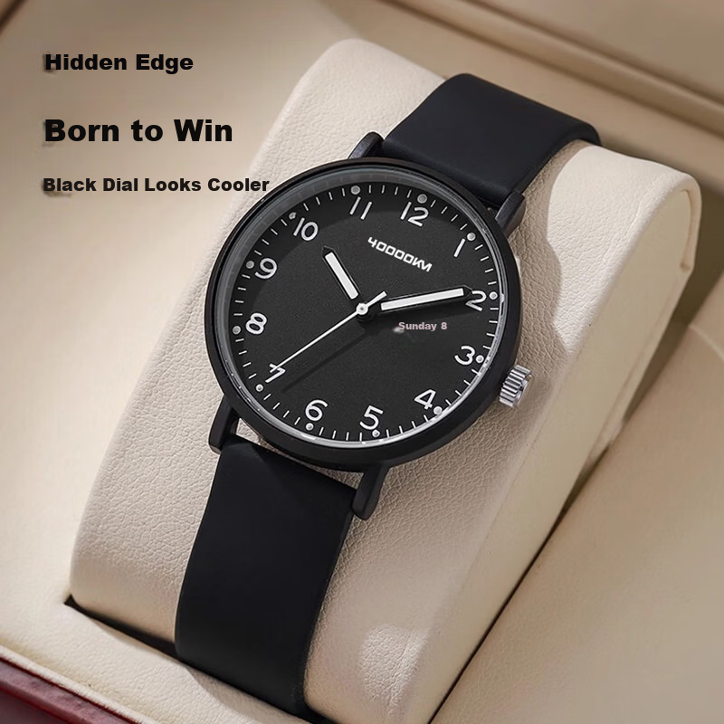 40,000 Kilometers Student Watch for Middle and High School Boys, Silent Luminous Quartz Exam Watch for High School Entrance and Civil Service Exams