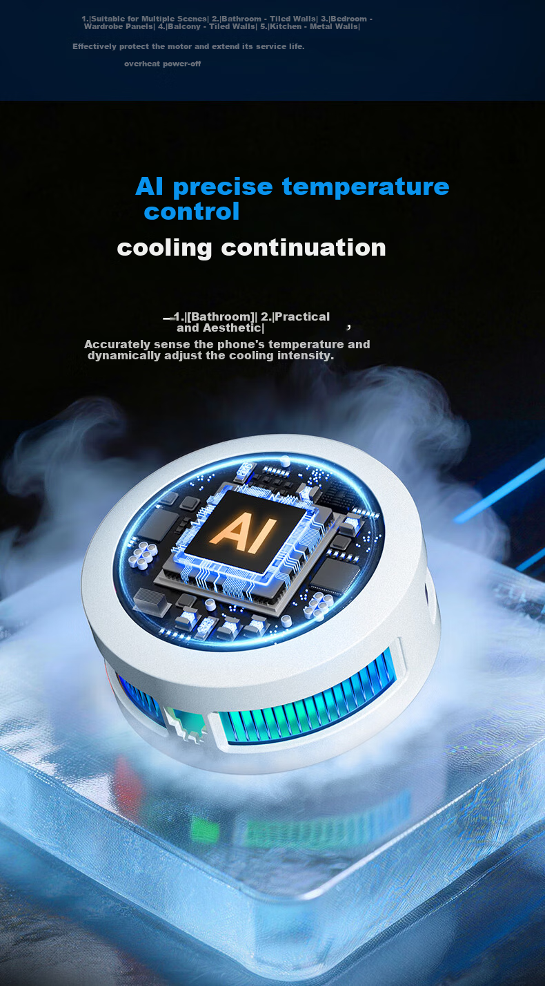 Zhiguozhe Top-Ranked Magnetic Cooling Clip Phone Cooler Semiconductor Cooling Pad for Gaming Live Streaming Compatible with Apple and iQOO 8