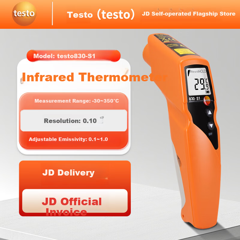Testo Infrared Thermometer TESTO830S1 Industrial Temperature Gun Handheld Electronic Temperature Meter for Object Temperature Measurement