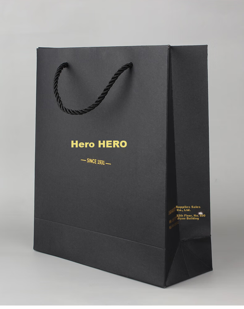 HERO Accessories Gift Tote Bag Fashion Business Office Gift Bag Black Medium 1