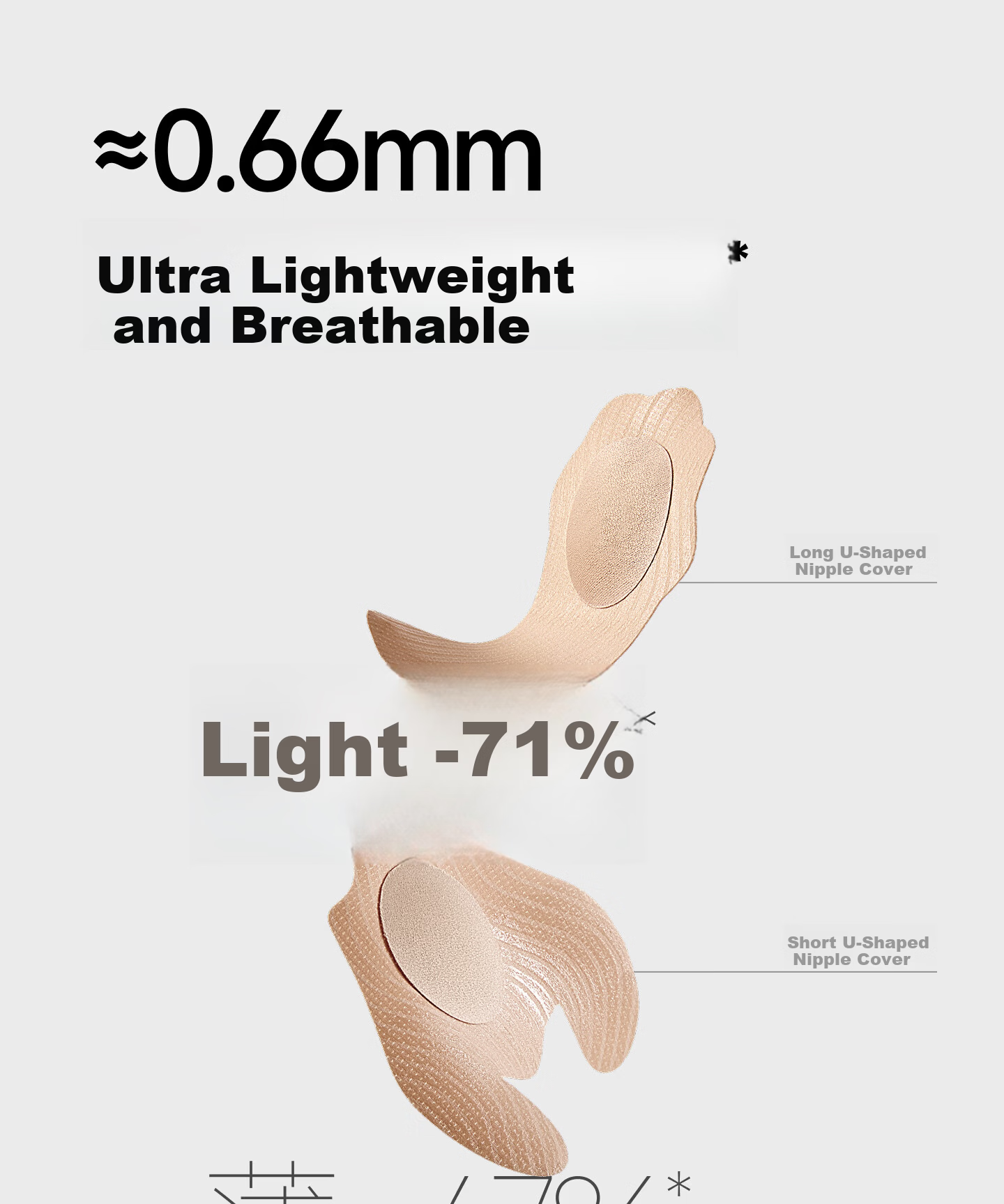 Banana Under Women's Invisible Seamless Anti-Exposure Anti-Bulge Silicone Nipple Covers for Small Bust Wedding Dress Short U-Shaped Sweatproof Nipple Pads 7