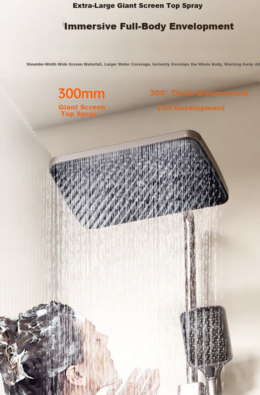 Canbo Shower Set Gunmetal Brass Pressurized Bathroom Shower Head Gunmetal Piano Key Set HM01HT 7