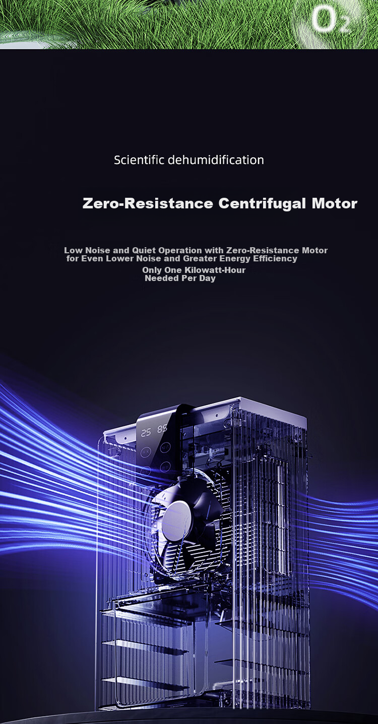 Jiesida Dehumidifier Air Purifier Dual-Core Industrial Basement Moisture Absorber Drying Machine 8