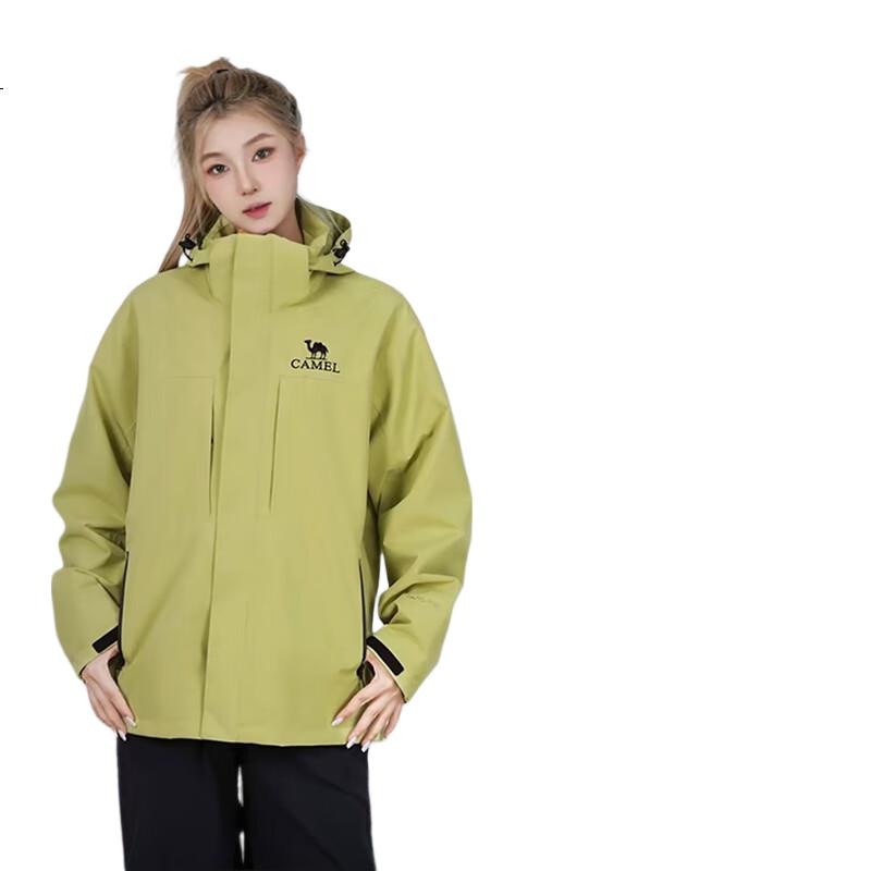 CAMEL Outdoor 3-in-1 Softshell Jacket Unisex 2025 Windproof Waterproof Hiking Mountaineering A35CA45253 L