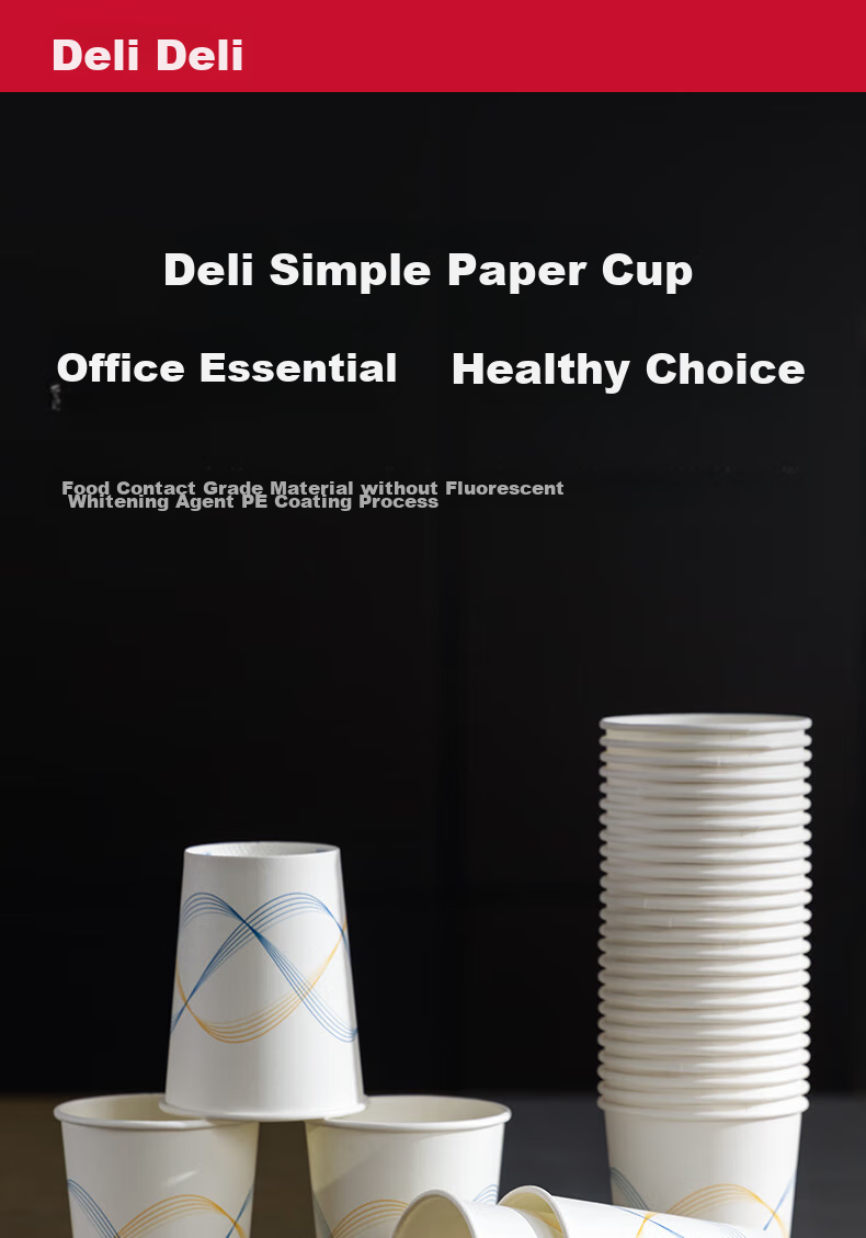 Deli [Lowest Price Online] Disposable Paper Cups, 100 Thick Cups for Office And Home Use, Business Insulated Beverage Water Cups 1