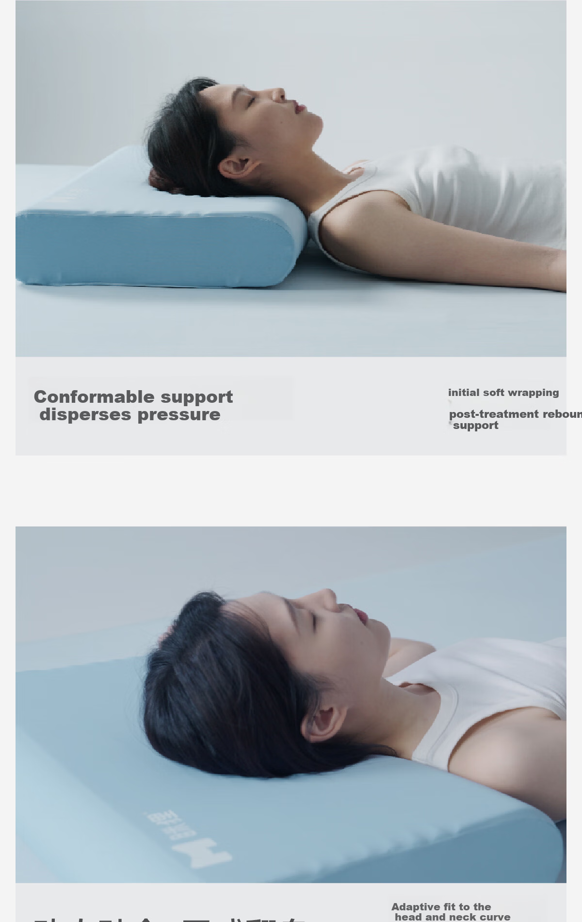 MLILY Mili Neck Support Pillow Adult Sleep Aid Deep Sleep Memory Foam Pillow Student Dormitory Single Use Pillow Core 7