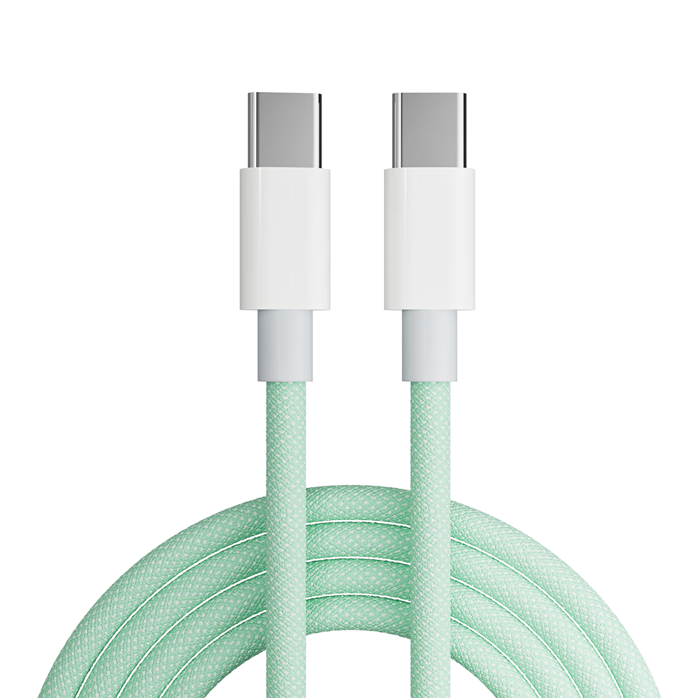 Beimo Compatible Apple iPhone 17/16/15 Type-C Charging Cable Dual-Head PD 60W Fast Charge Car Charger for iPhone 17 Pro Max Smartphone Tablet iPad Laptop 2m Green