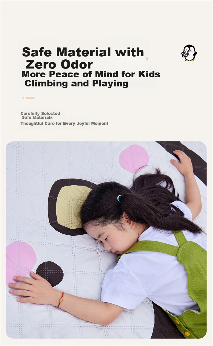 CAMEL Panda Picnic Mat Thickened Tent Moisture-Proof Mat Ludo Children's Spring Outing Mat Off-White P644 Ground Sleeping Mat 6