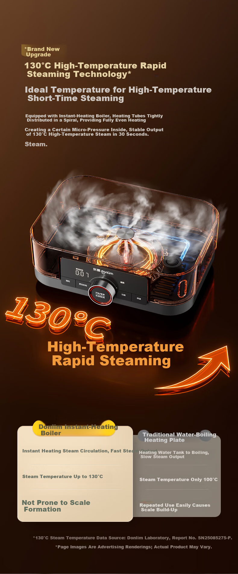 Donlim 618 Price Protection Electric Steamer Multi-Functional Steaming and Stewing Pot Double-Layer Stainless Steel 1005 Upgraded Large Capacity Steam Cooker with Reservation Timer for 3-4 People DL-3 15