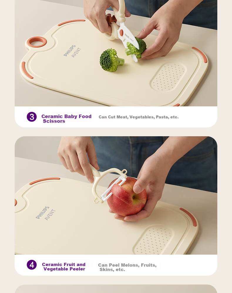 AVENT Philips Baby Ceramic Portable Food Container Set for Meat and Vegetables [5-Piece Set] Children's Lunch Box 4