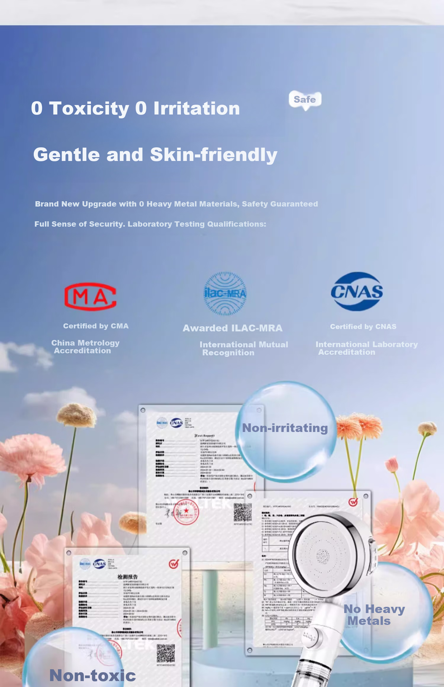 MUGE High-Pressure Filtered Shower Head with Chlorine Removal and Replaceable Filter Cartridge, Powerful Water Flow Handheld Showerhead 14