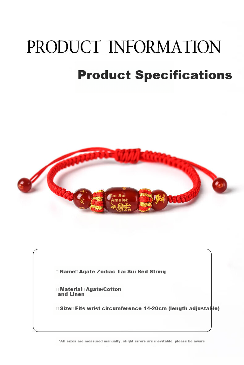 Pujing 2026 Year of the Horse Red Rope Bracelet Woven Women's Red Luck Bead Amulet Mouse Ox Rabbit Sheep Hand Bracelet Gift 11