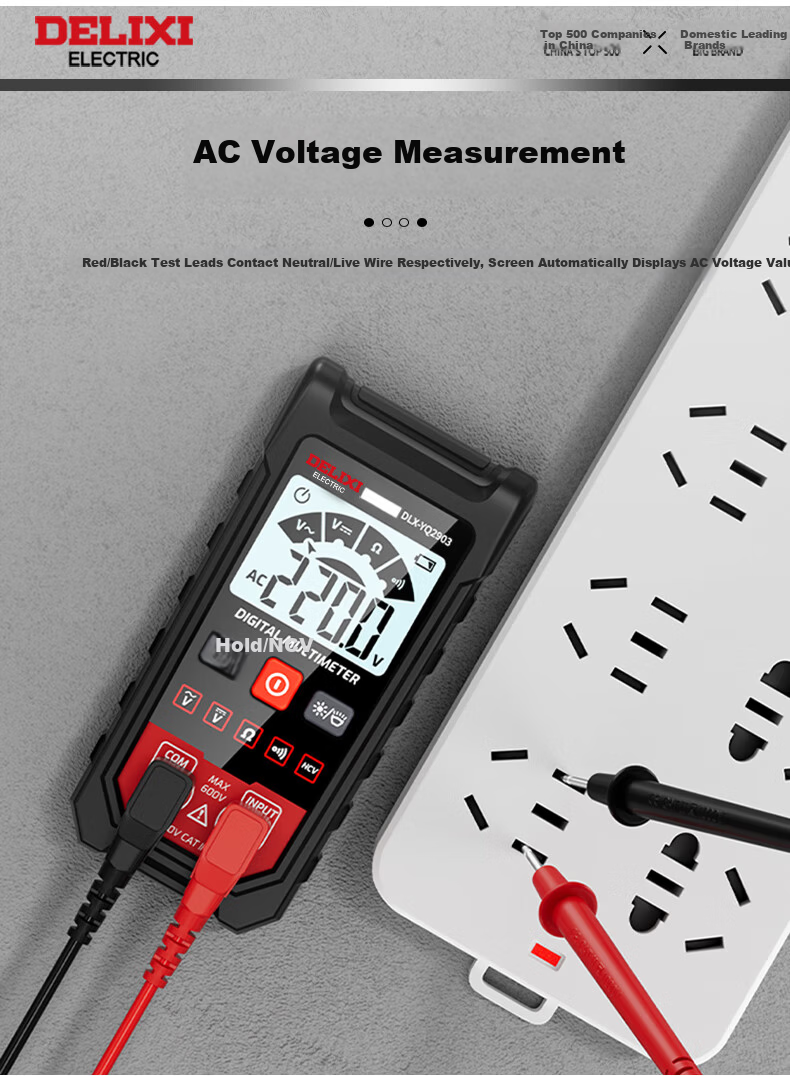 DELIXI ELECTRIC Digital Multimeter Smart Anti-Burn Ammeter Household Electrician High-Precision Mini Fully Automatic Universal Meter YQ2903 13