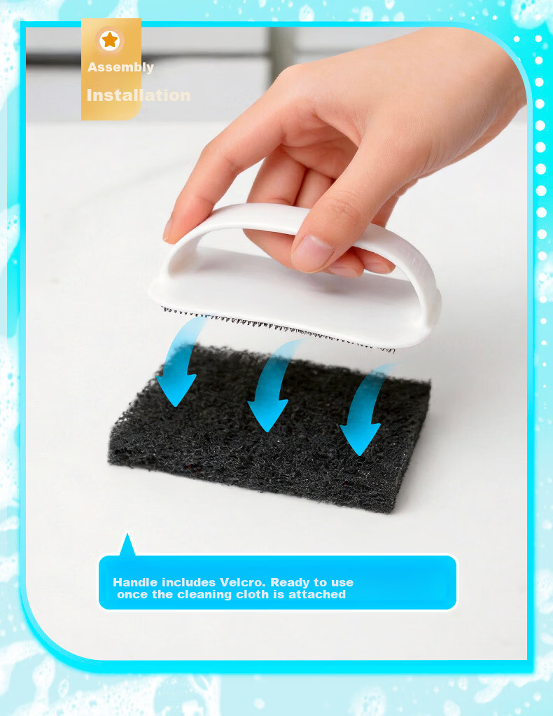 Miaojie Charcoal Clean Scouring Pads 8pcs - Stainless Steel Sink and Cookware Degreaser and Cleaner 8