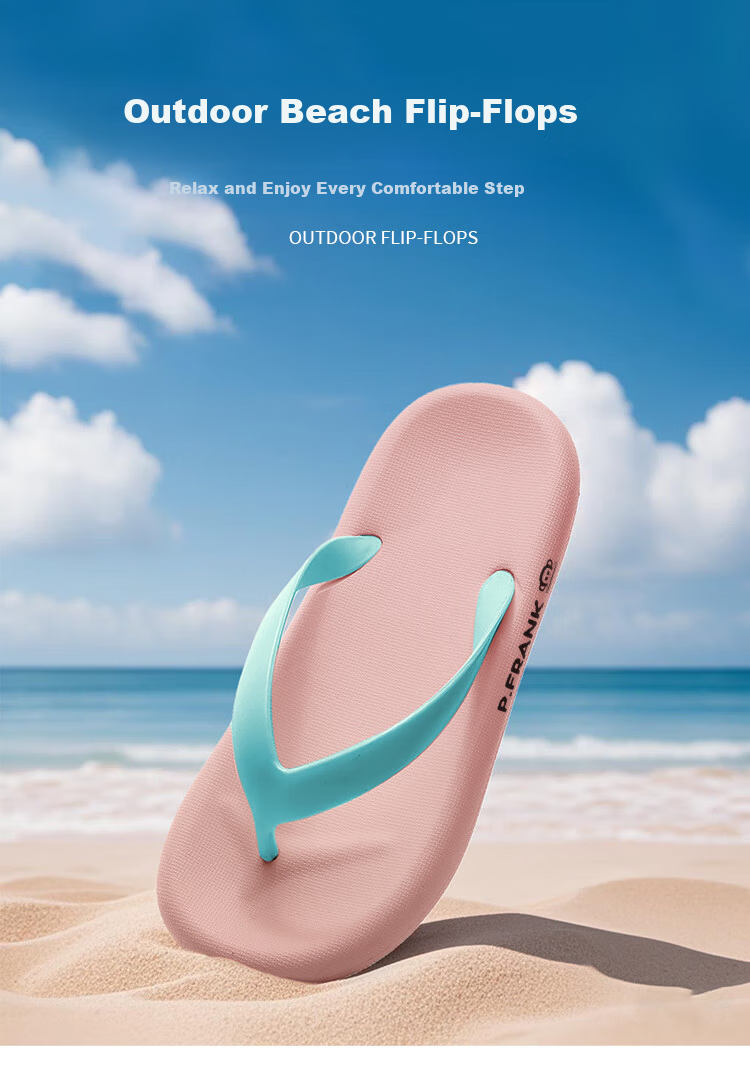 Paul Frank Women's Flip Flops Summer Outdoor Non-Slip Casual Beach EVA Sandals Light Pink Size 37-38 1