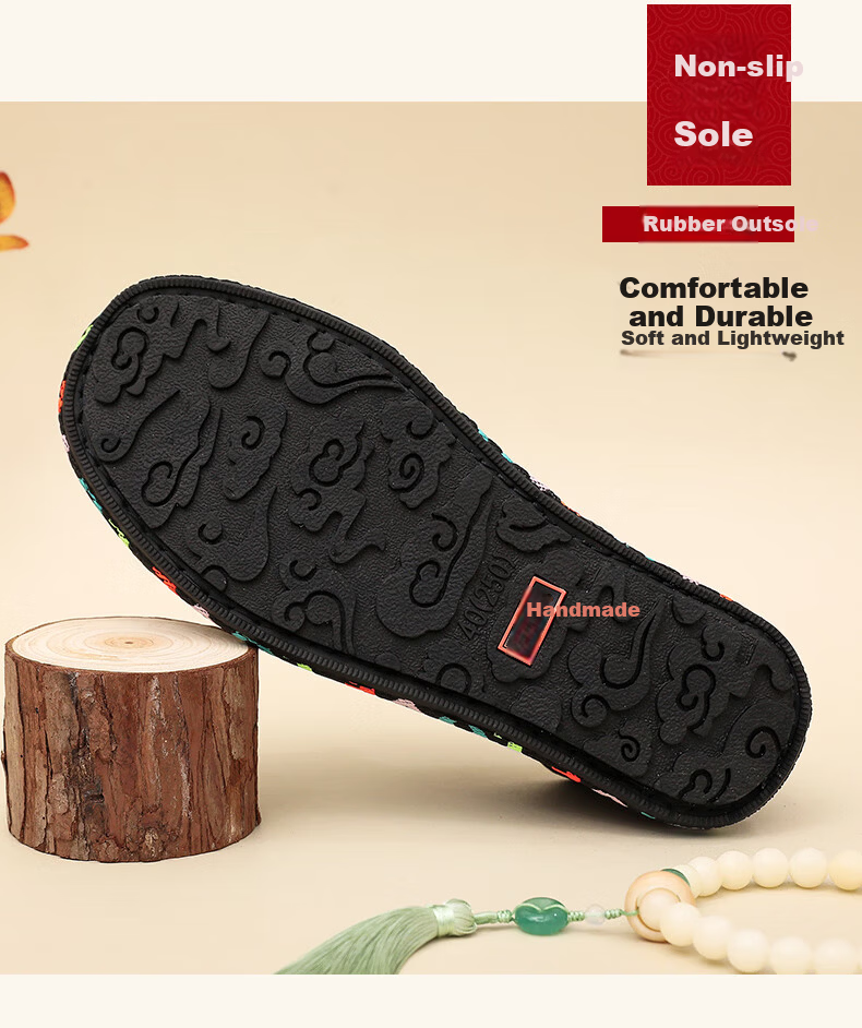 Hengyuanxiang Traditional Handmade Thousand-Layer Sole Cloth Shoes Spring Autumn Casual Elderly Old Beijing Cloth Shoes Men Black 45 8