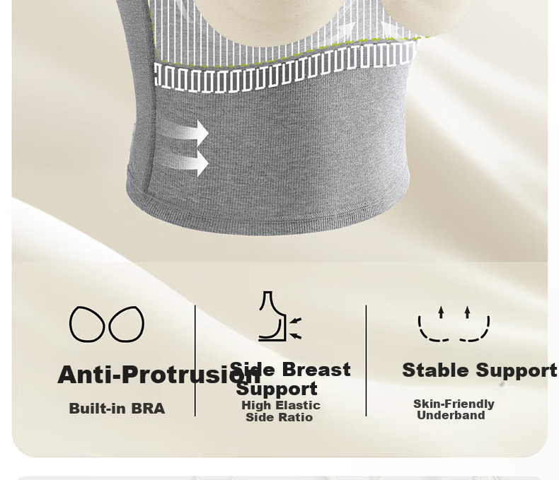 MiiOW Women's Modal Ice Silk Cooling Camisole Vest Summer Sports Back Design with Chest Pad Inner Wear Outer Wear Base Shirt 6
