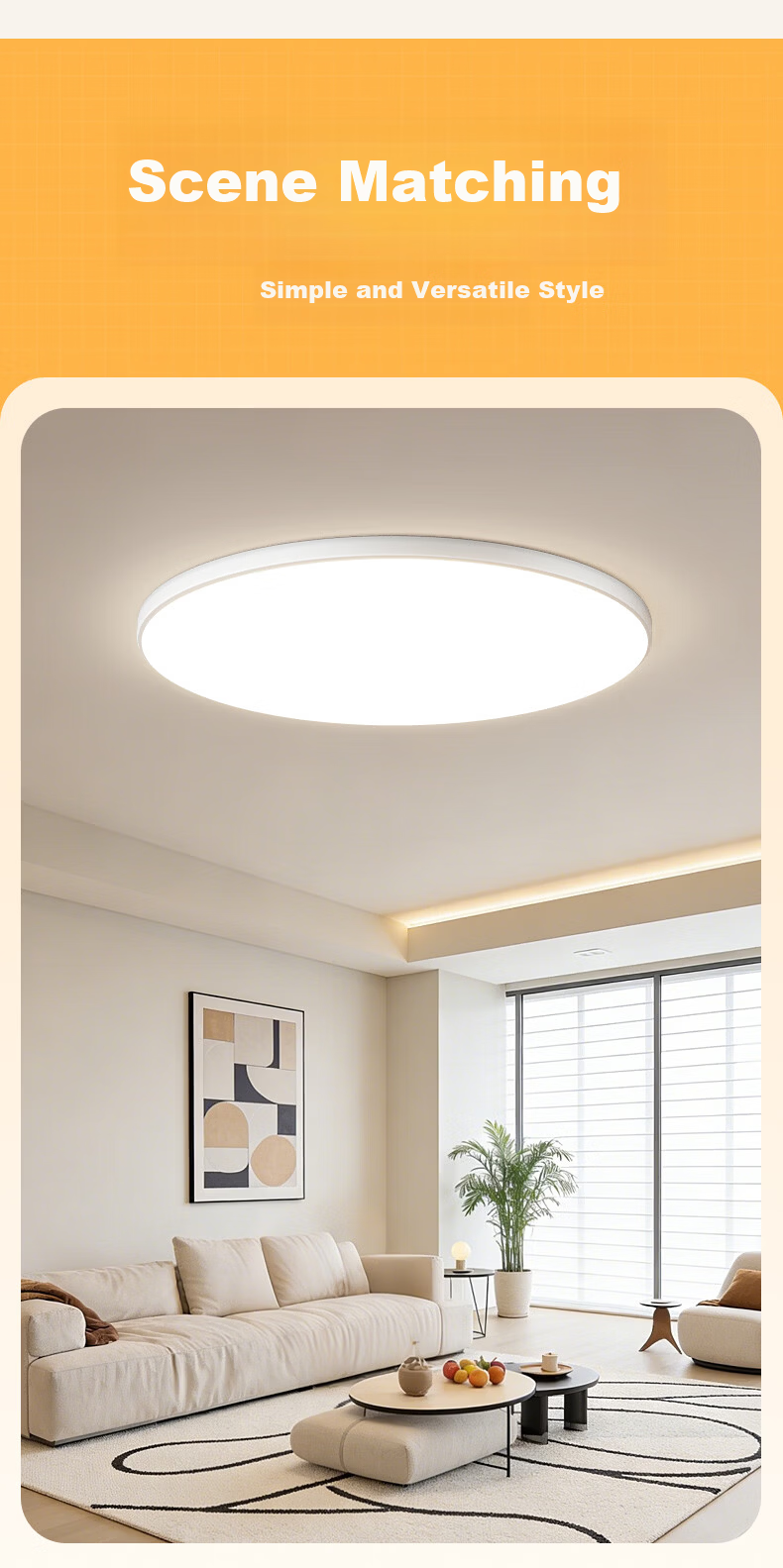 Huipu Eye-Protecting Round Ceiling Light for Living Room, Simple Guangdong Zhongshan Lighting Fixture, Zhenzhiguang 17