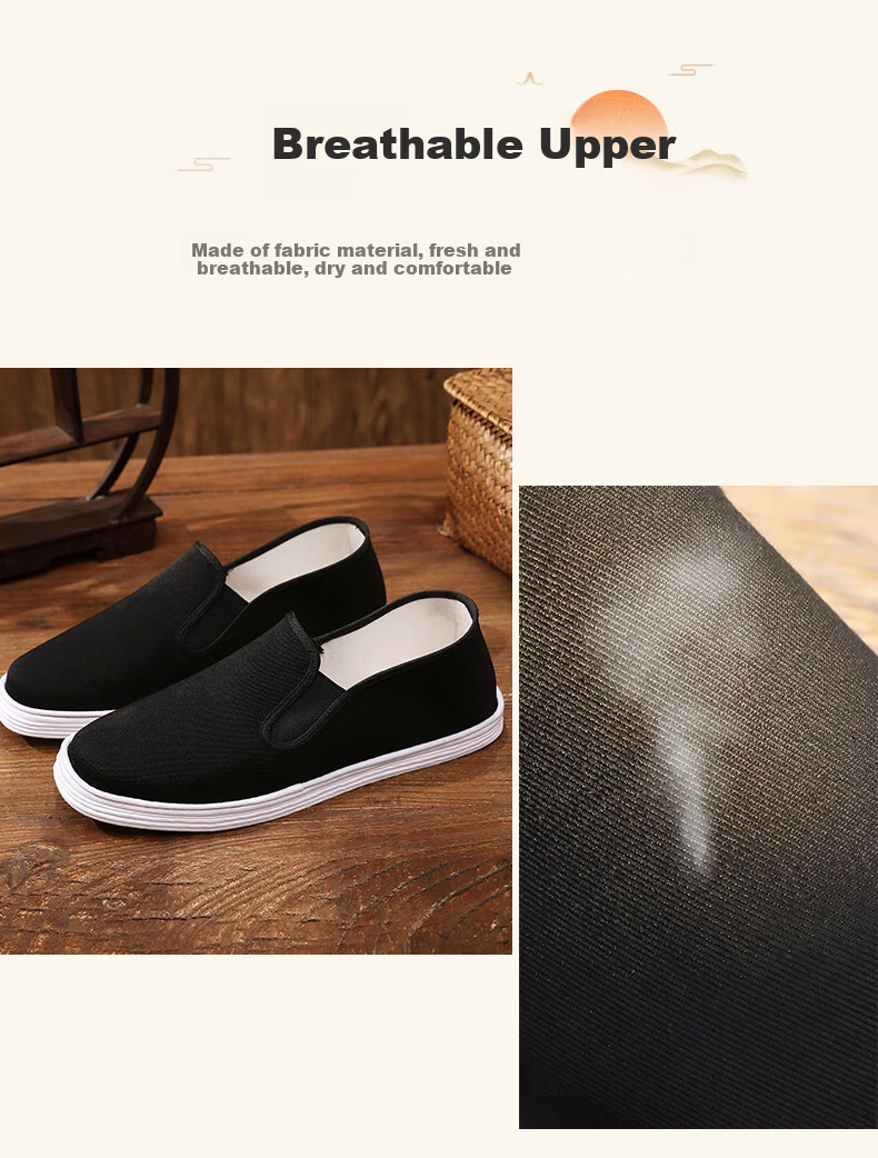 Hengyuanxiang Traditional Handmade Thousand-Layer Sole Cloth Shoes Spring Autumn Casual Elderly Old Beijing Cloth Shoes Men Black 45 5