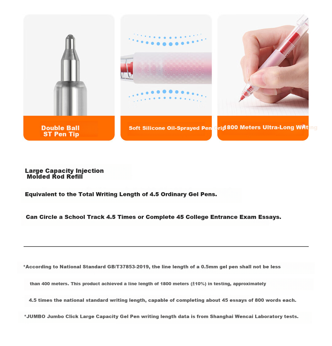 KACO Rechargeable Red Gel Pen 0.5mm Red Click Pen Ins Stylish Teacher Correction Pen Frost White/Red 3-Pack 6
