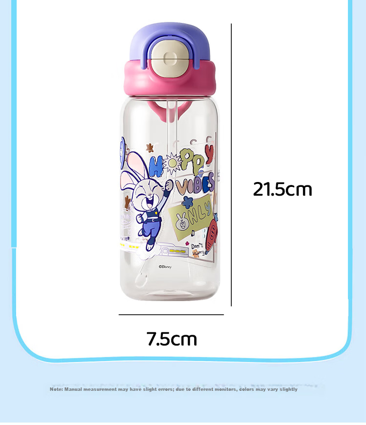 Disney Kids Plastic Water Bottle High Temperature Resistant PPSU Straw Cup Student School Water Bottle Drop Resistant Direct Drinking Cup Birthday Gift 10