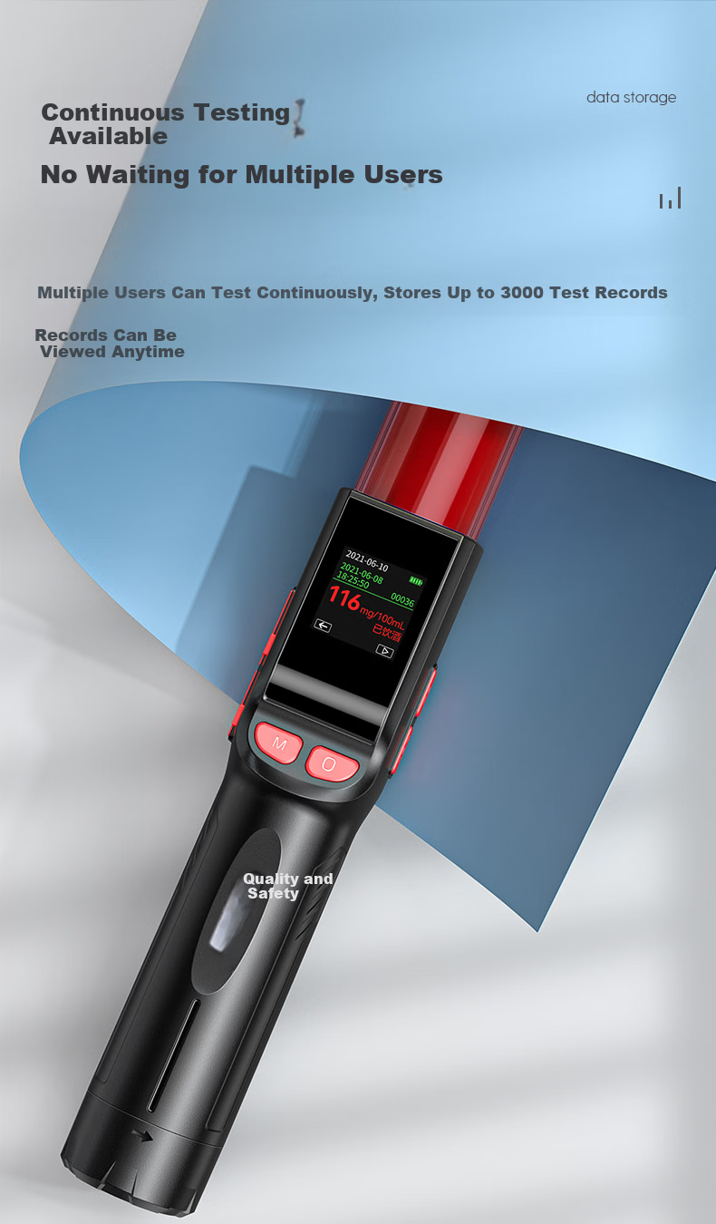 MaiDun MD-009 Alcohol Tester Breathalyzer Alcohol Detection Device Rapid Drunk Driving Test 8