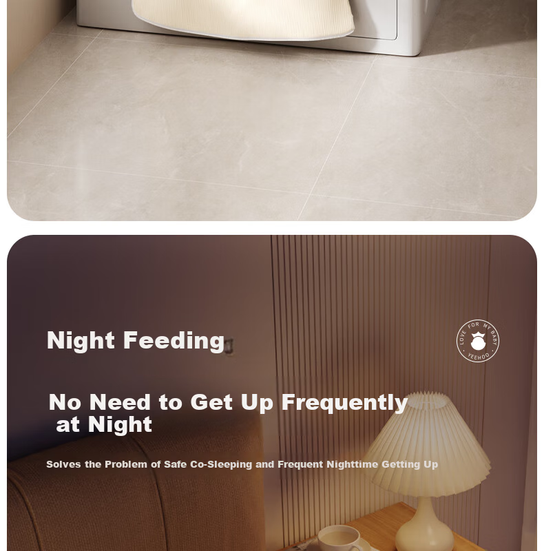 YEEHOO No-Installation Bed Rail Single-Sided Baby Bed Guardrail 1.5m Portable Elevated Side Anti-Fall Crib Rail 17